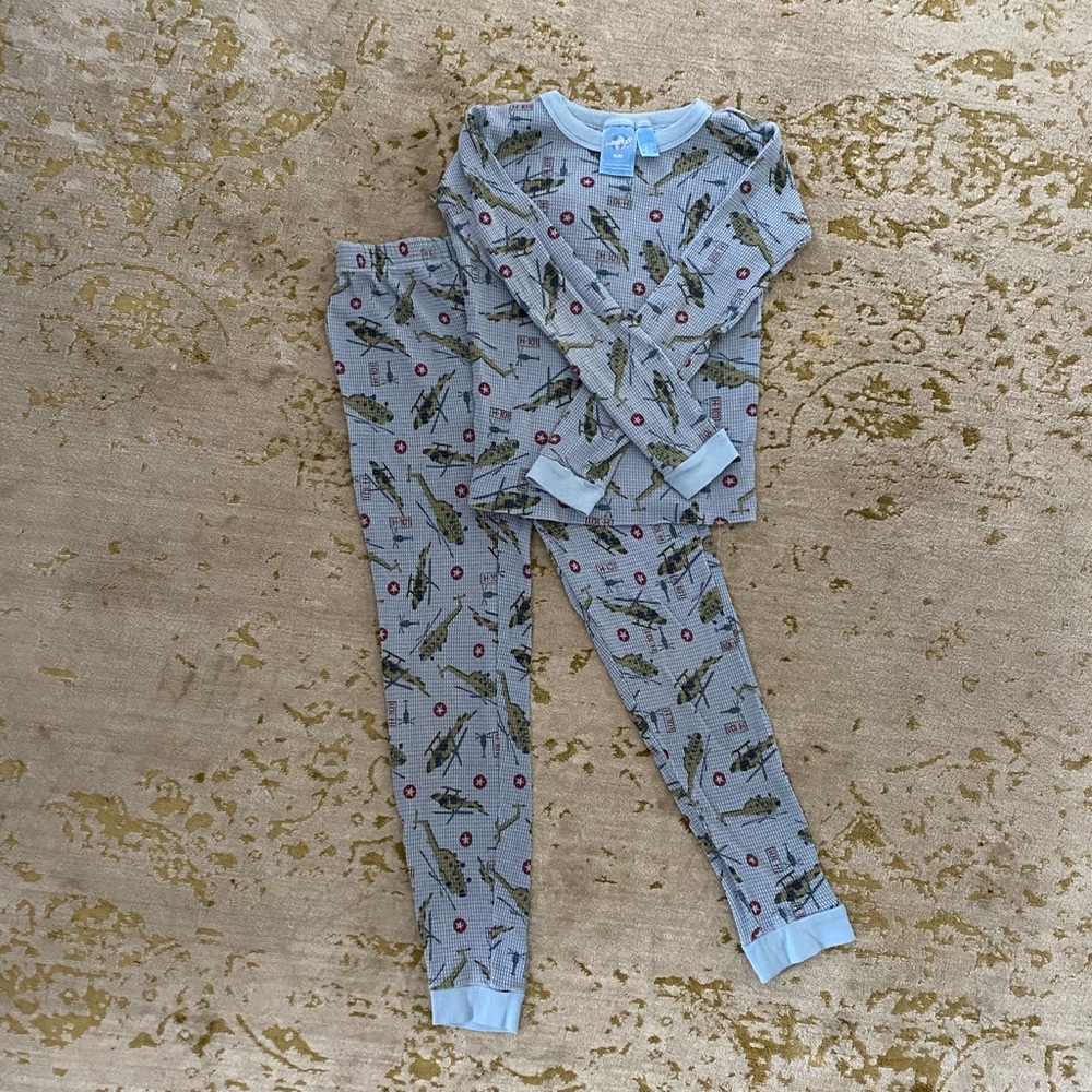 Boys Thermals, long underwear, helicopters, Size Small 8